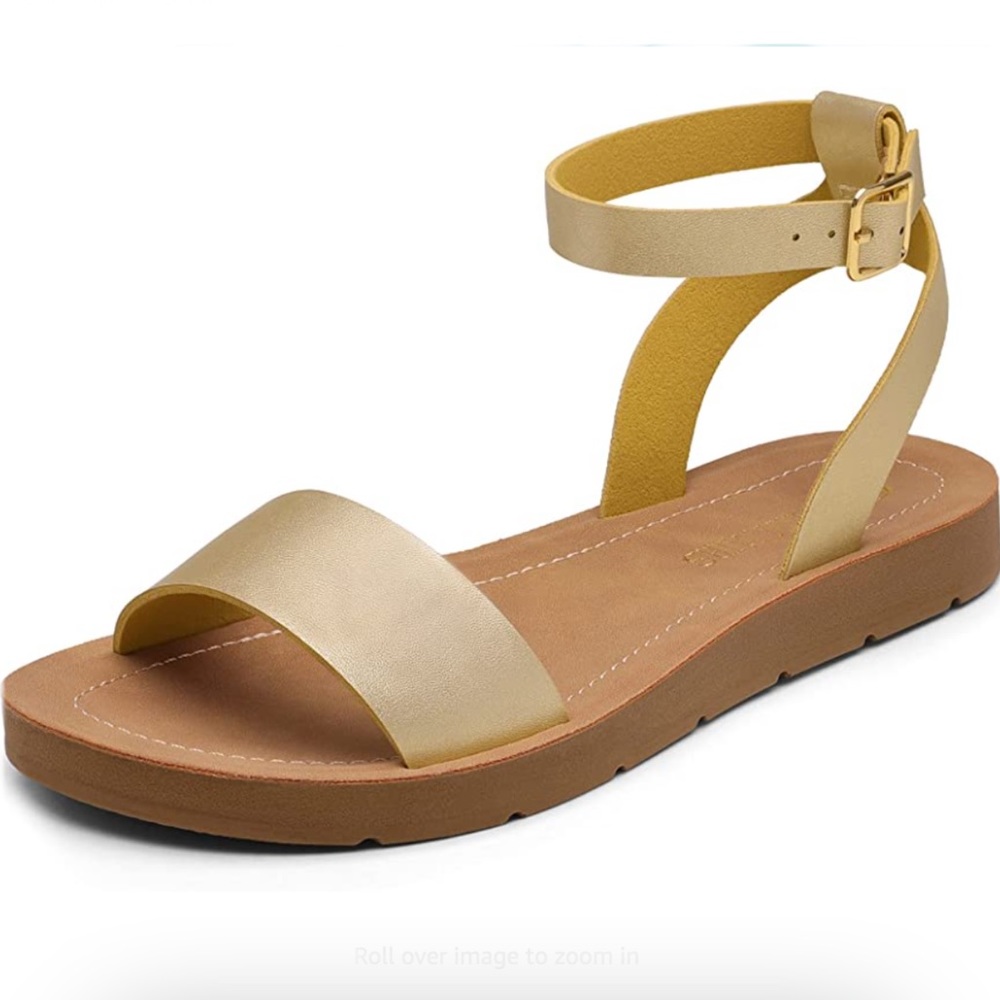 🆕 Open Toe Flat Sandals - Picture 4 of 8